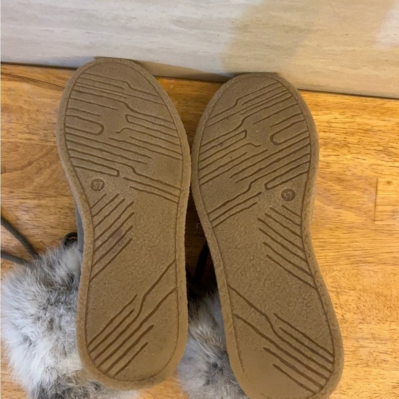 Women's Manas Marta Leather Wedge Boots with Rabbit Fur Trim - Picture 10 of 13